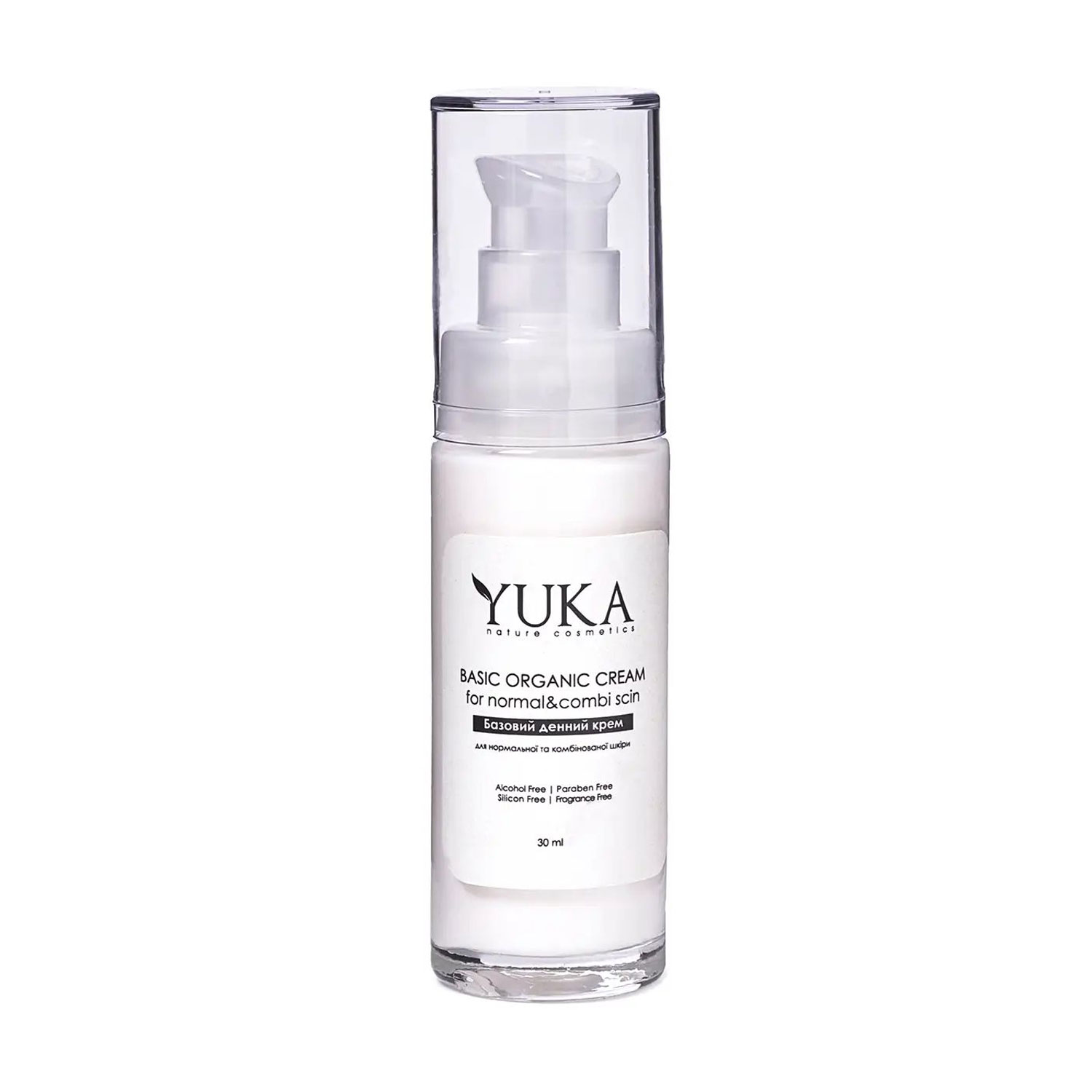 Уцінка! Базовий денний крем для обличчя Yuka Basic Organic Cream для нормальної та комбінованої шкіри, 30 мл